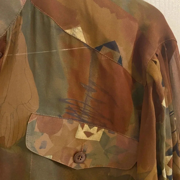 Escada Women Vintage 80s/90s Silk Button Up Blouse - Picture 2 of 9